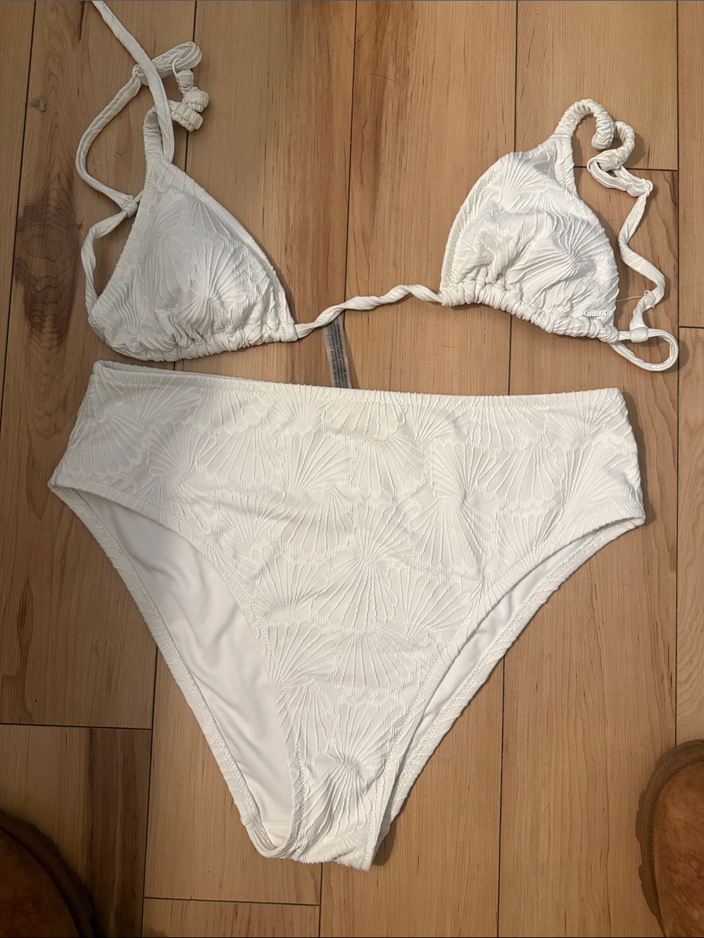 Aerie White Textured Bikini Set - Women Swim